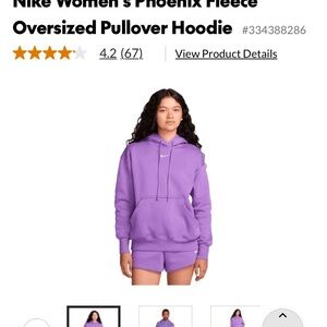 Nike Women's Purple Fleece Hoodie